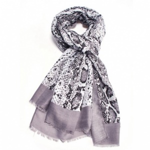 Snakeskin Scarf - Grey